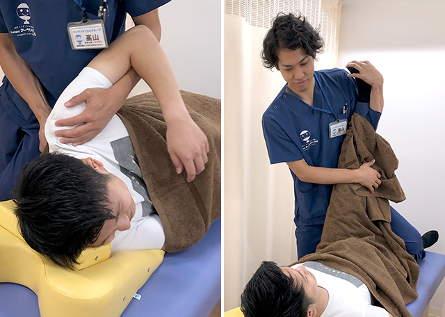 施術中の写真